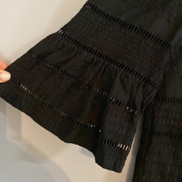 J.CREW
Flutter Sleeve Eyelet Shift Dress In Black - Picture 3 of 7